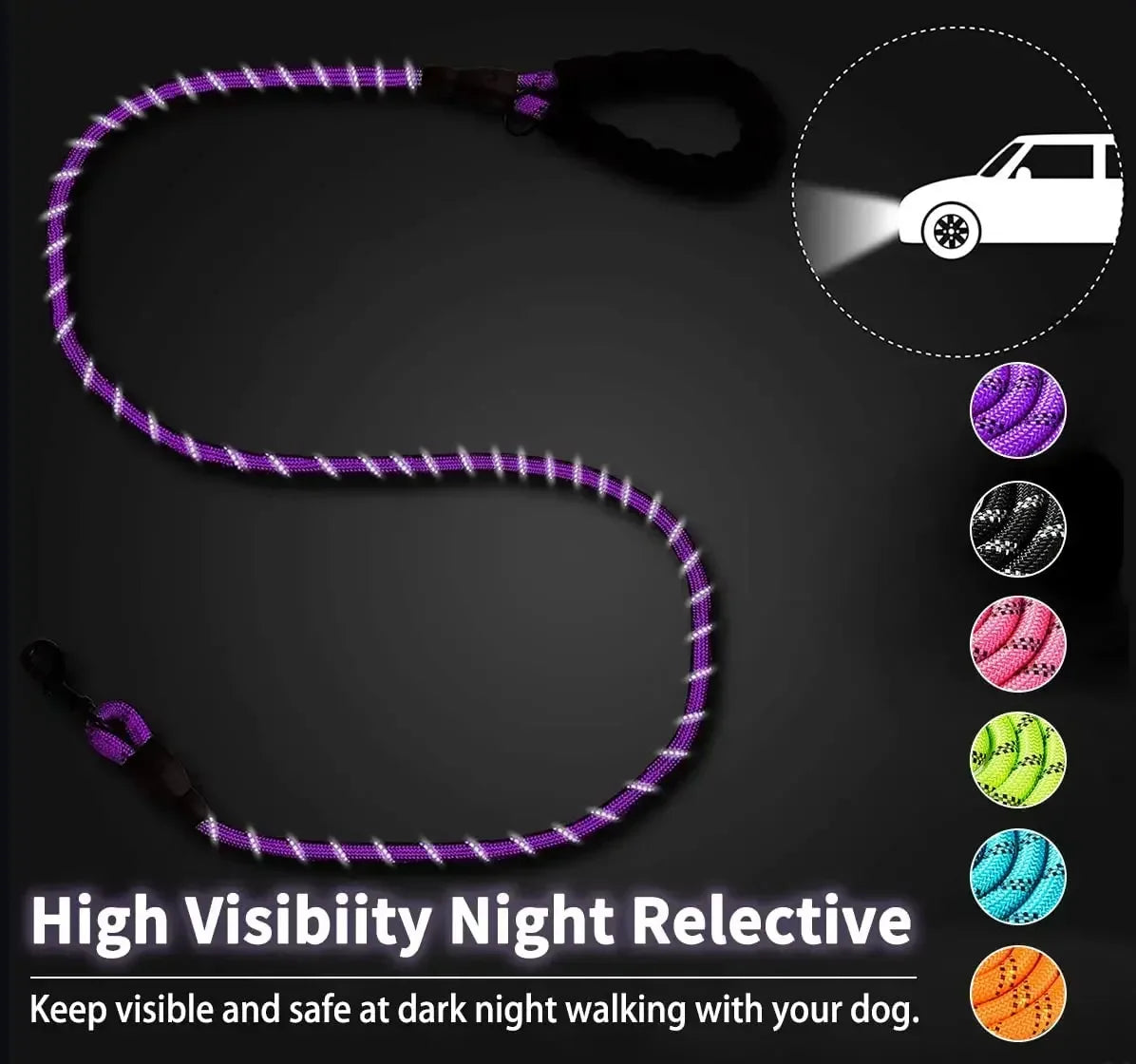 Adjustable Reflective Safety Dog Leash